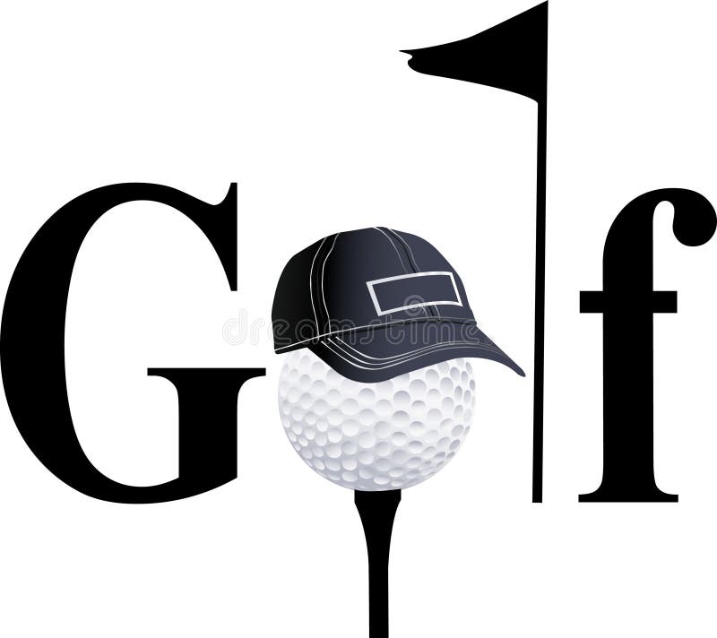 Golf players silhouettes stock illustration