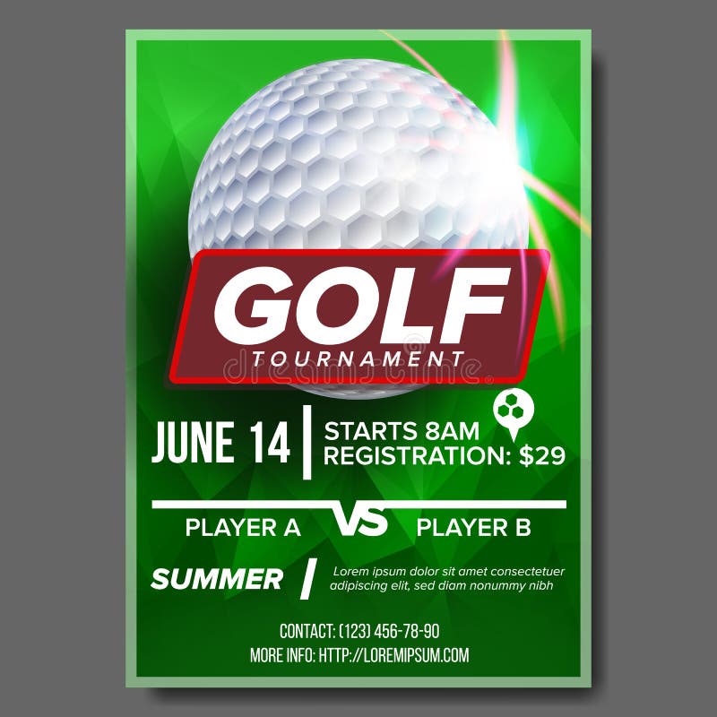 Golf Sport Invitation Poster Or Flyer Background With Space Stock Photo,  Picture and Royalty Free Image. Image 73616266.