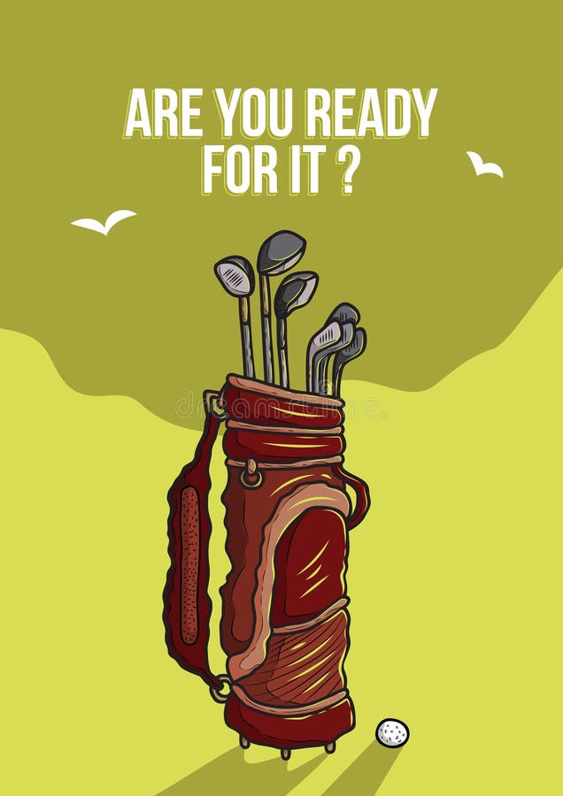 Golf poster. Vector illustration decorative design stock illustration