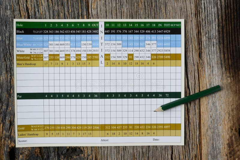 Blank golf score card stock photo. Image of scorecard 17243128