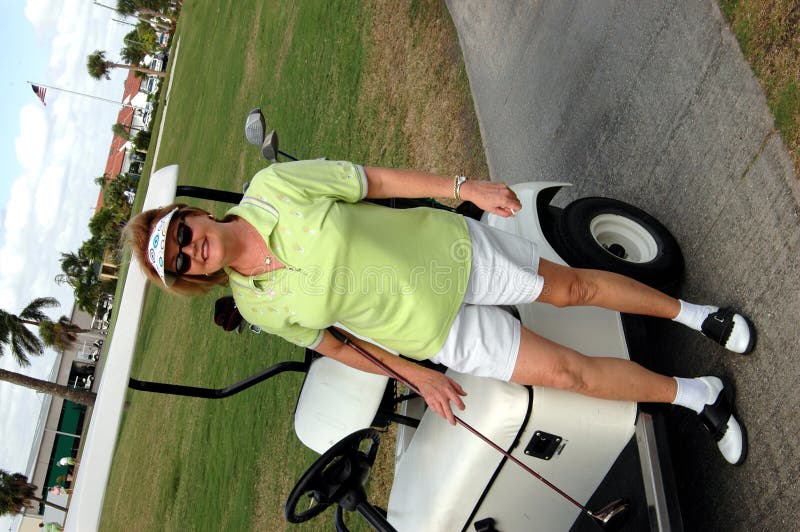 Golf senior woman