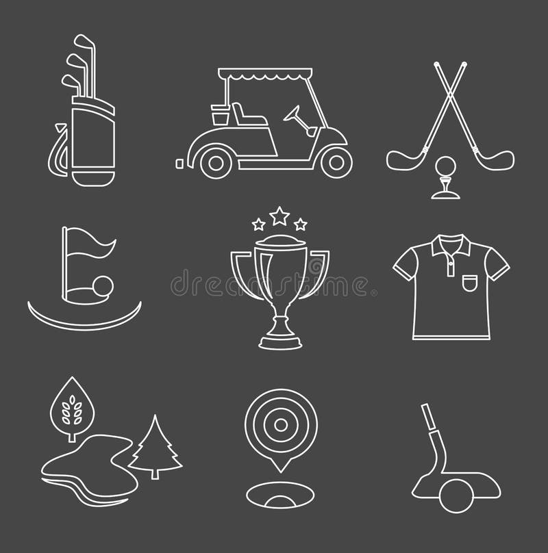 Golf set stock illustration