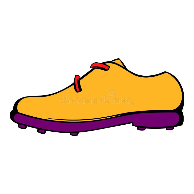 Golf Shoe Icon, Icon Cartoon Stock Vector Illustration of knot