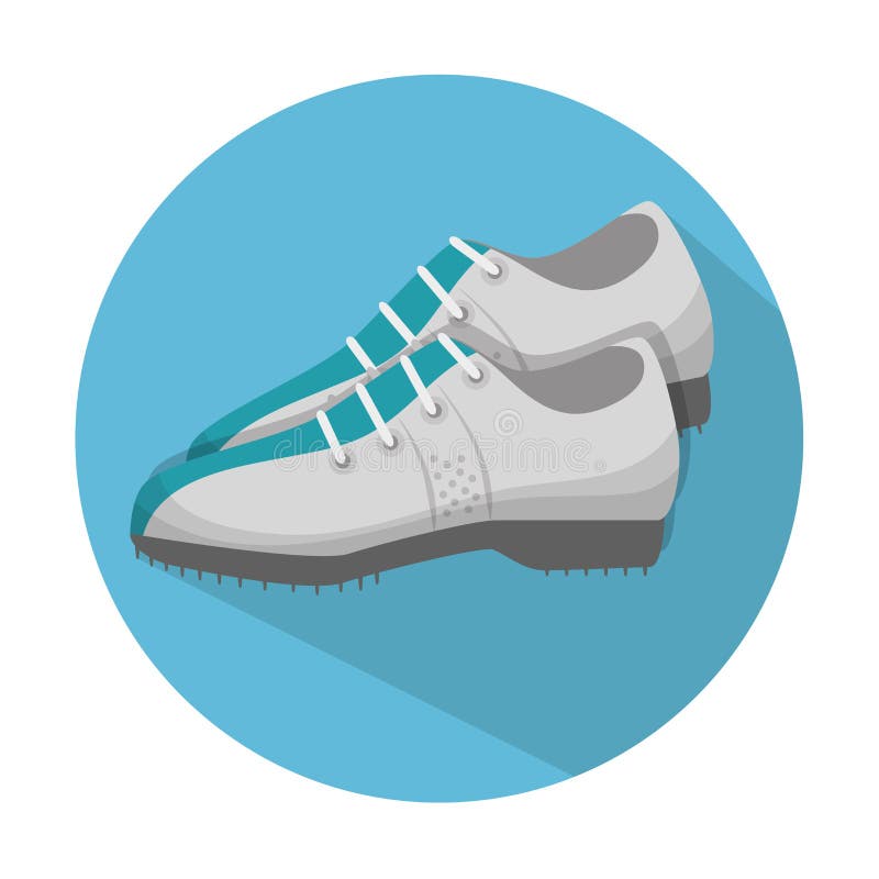 A Pair Of Golf Shoes Cartoon Icon Stock Illustration Illustration of