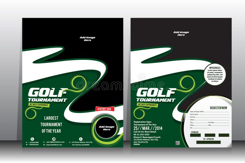 golf tournament flyer brochure template stock vector golf outing flyer template