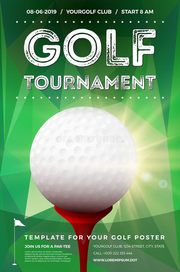 A Nice Illustration For A Golf Tournament Invitation, Poster, Golf Flyer,  And More. Royalty Free SVG, Cliparts, Vectors, and Stock Illustration.  Image 21012868.