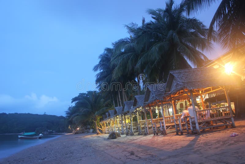 Oude Houten Brug In Bophut, Samui, Thailand Stock Foto Afbeelding
