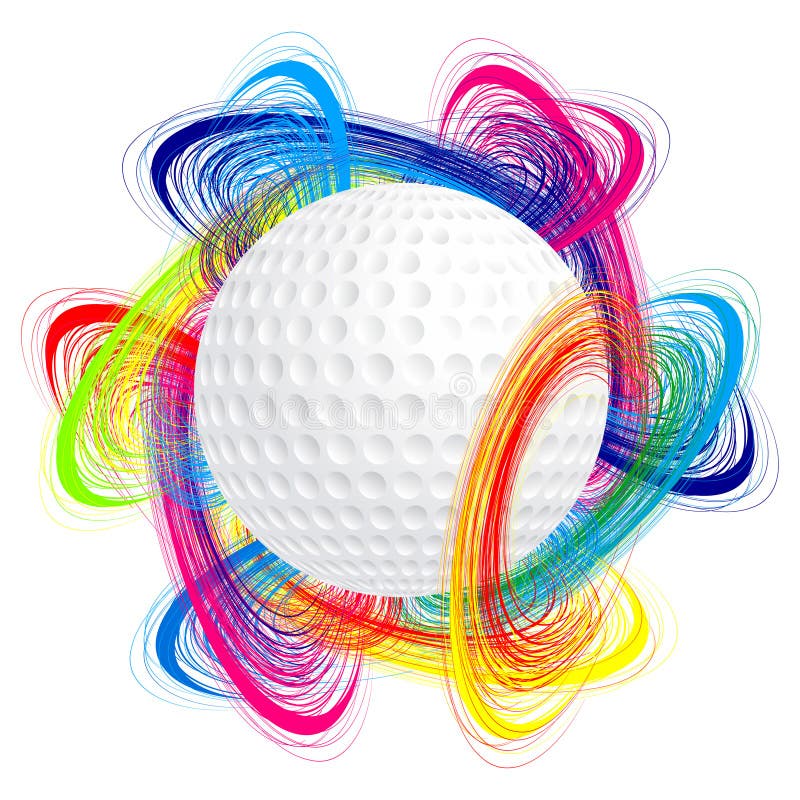 Golfbal stock illustratie