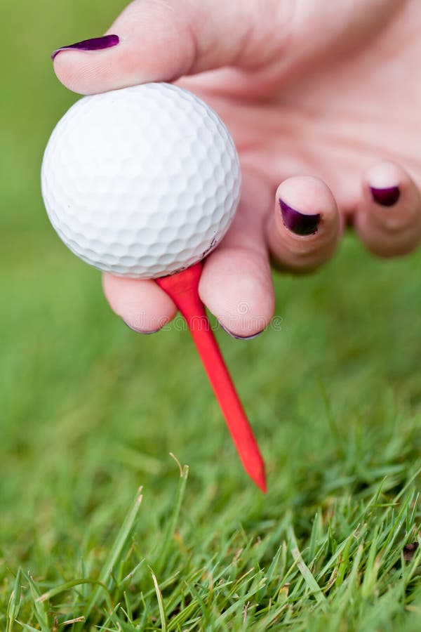 Golfbal en ijzer op de groene macrozomer van het grasdetail openlucht royalty-vrije stock fotografie Golfbal en ijzer op de groene macrozomer van het grasdetail openlucht royalty-vrije stock fotografie