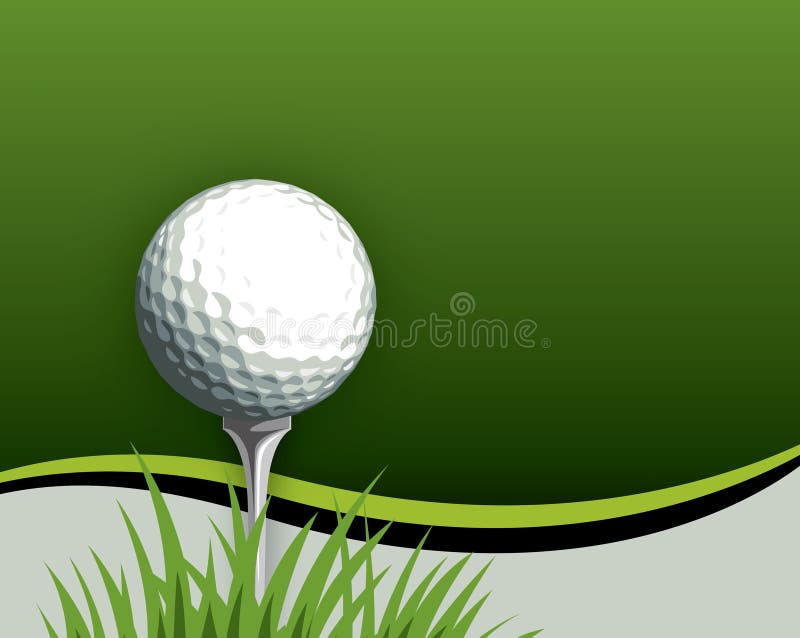 Golfbal op tee stock illustratie