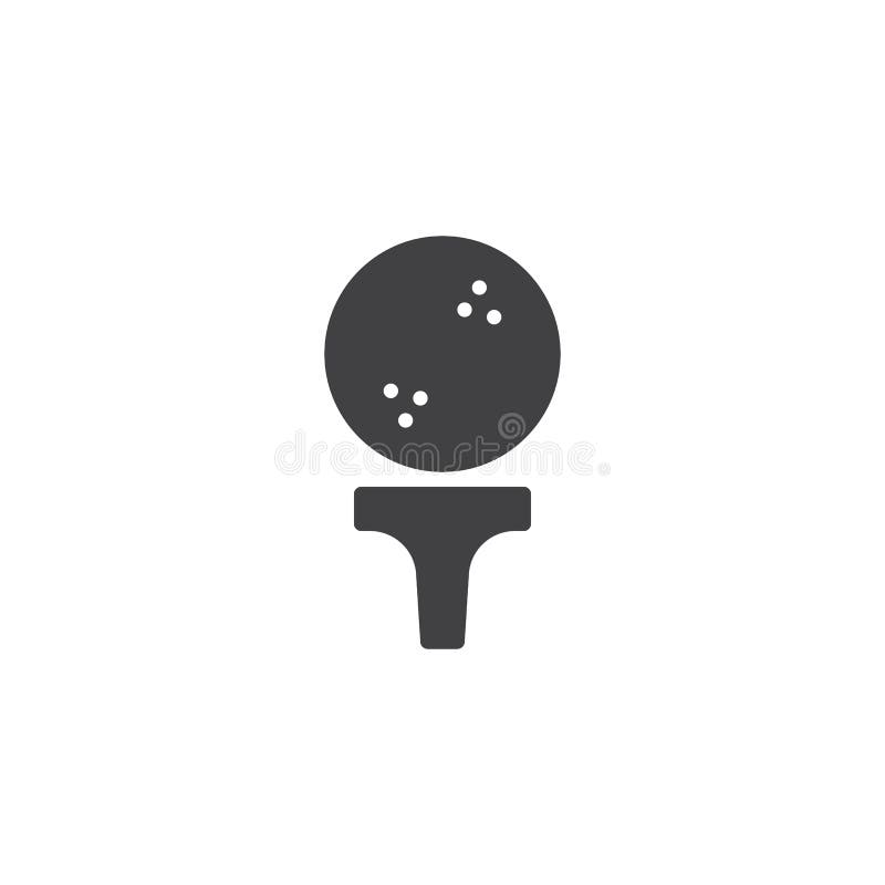 Golfball auf T-Stück Vektorikone stock abbildung Golfball auf T-Stück Vektorikone stock abbildung