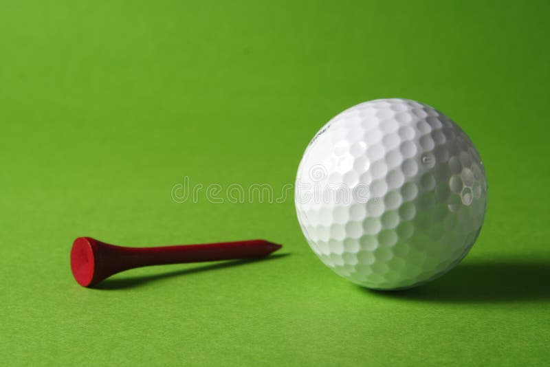 Golfball and tee