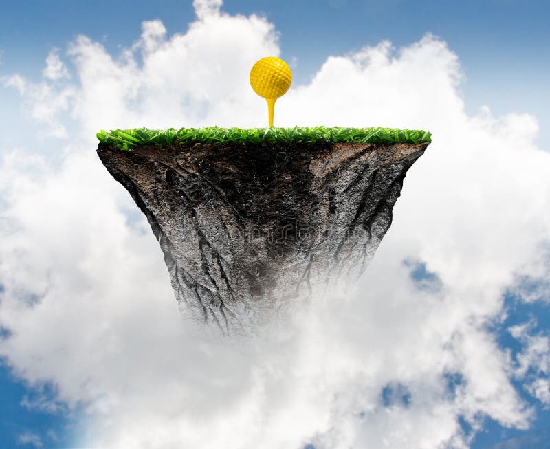 Golfboll på utslagsplats arkivbild Golfboll på utslagsplats arkivbild