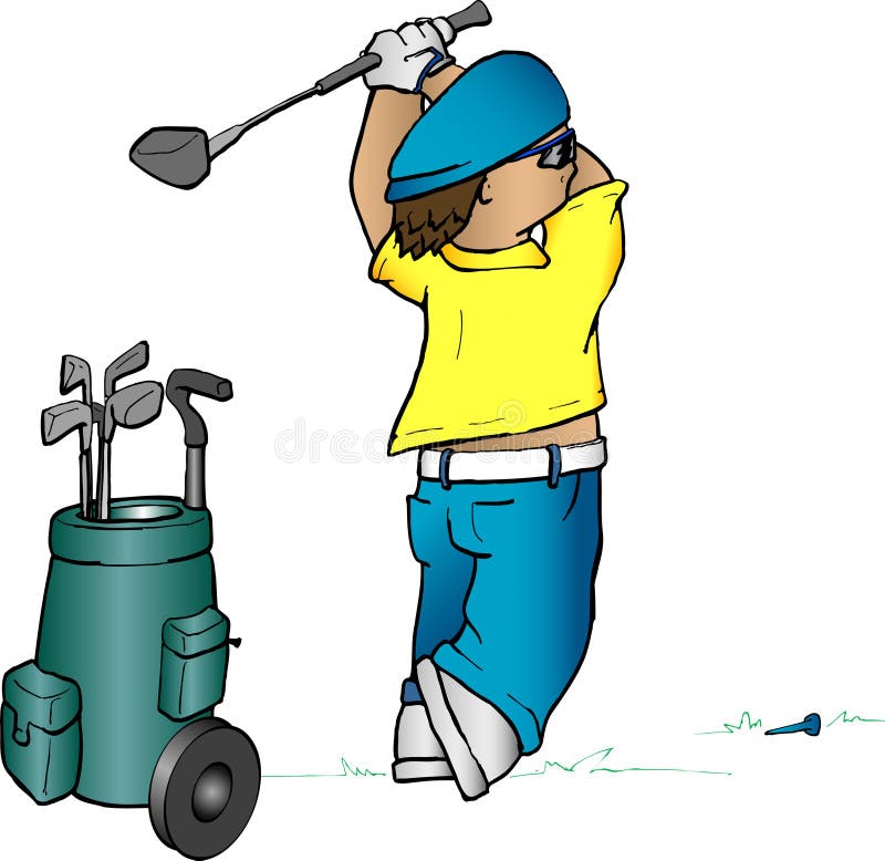 Golfer cartoon