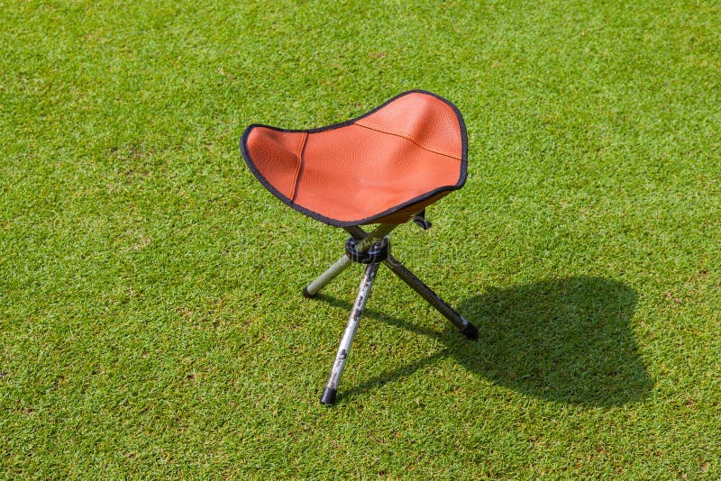 Golfer chair on green stock photo. Image of relaxation 31727816
