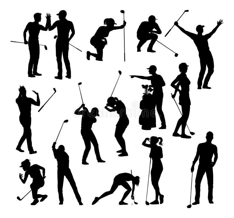 Golf Positions Stock Illustrations – 79 Golf Positions Stock ...