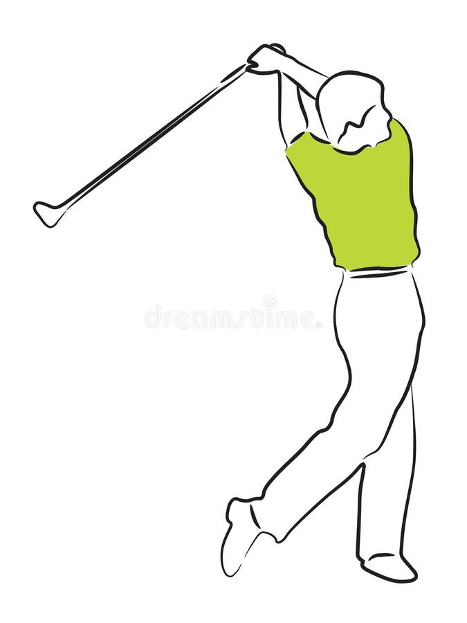 Golfer man stock illustration