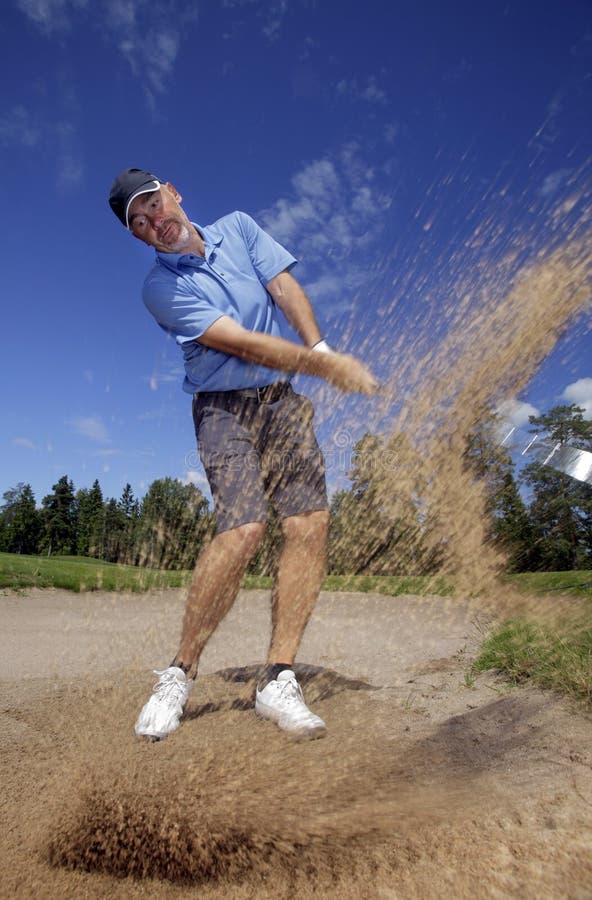 Golfer Shooting a Golf Ball Stock Photo Image of player, club 20047250