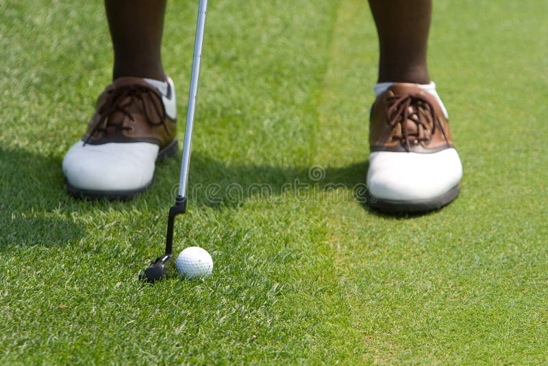 Golfers feet stock photo. Image of preparation, shoes 12792184