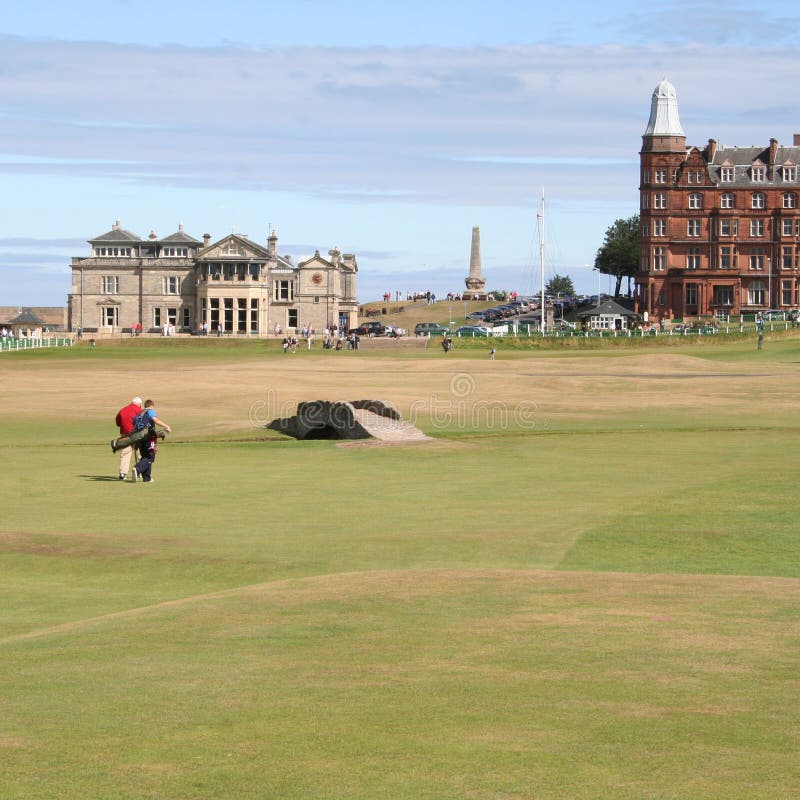 Golfers walking St Andrews