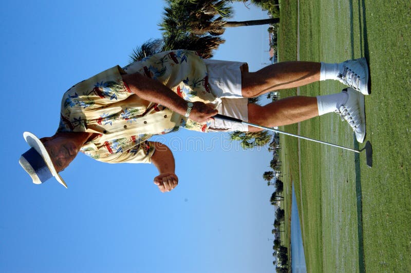 Golfeur heureux photos stock Golfeur heureux photos stock