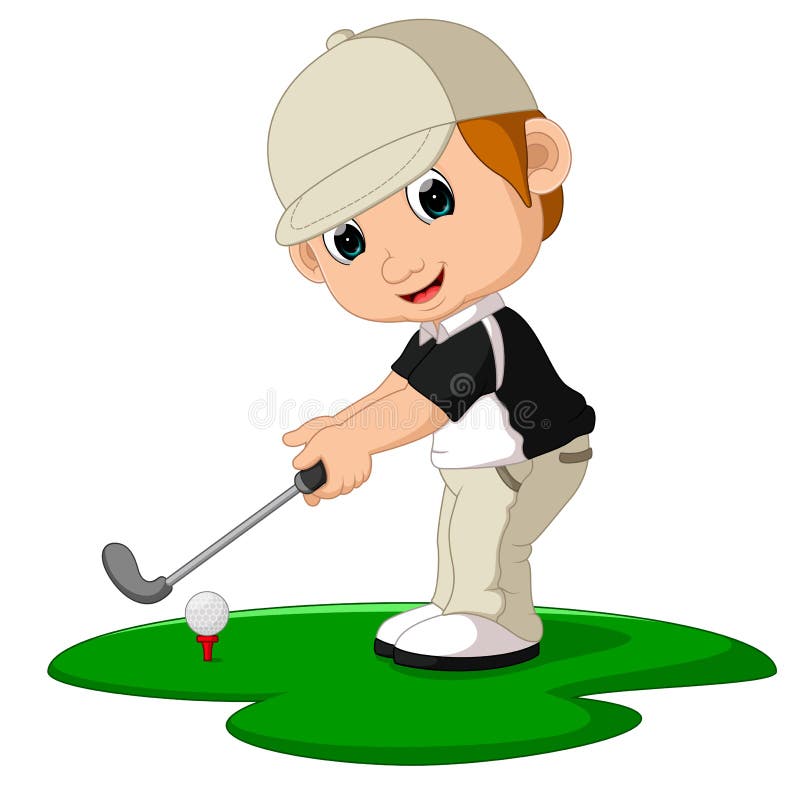 Golfisty mężczyzna kreskówka ilustracja wektor Golfisty mężczyzna kreskówka ilustracja wektor