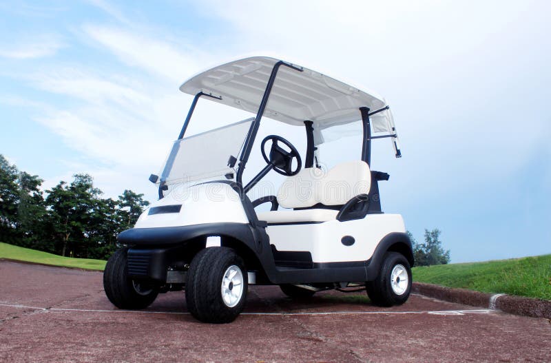 An electric vehicle designed originally to carry golfer/s and their golf clubs for easy and less effort than walking around the golf course. An electric vehicle designed originally to carry golfer/s and their golf clubs for easy and less effort than walking around the golf course.