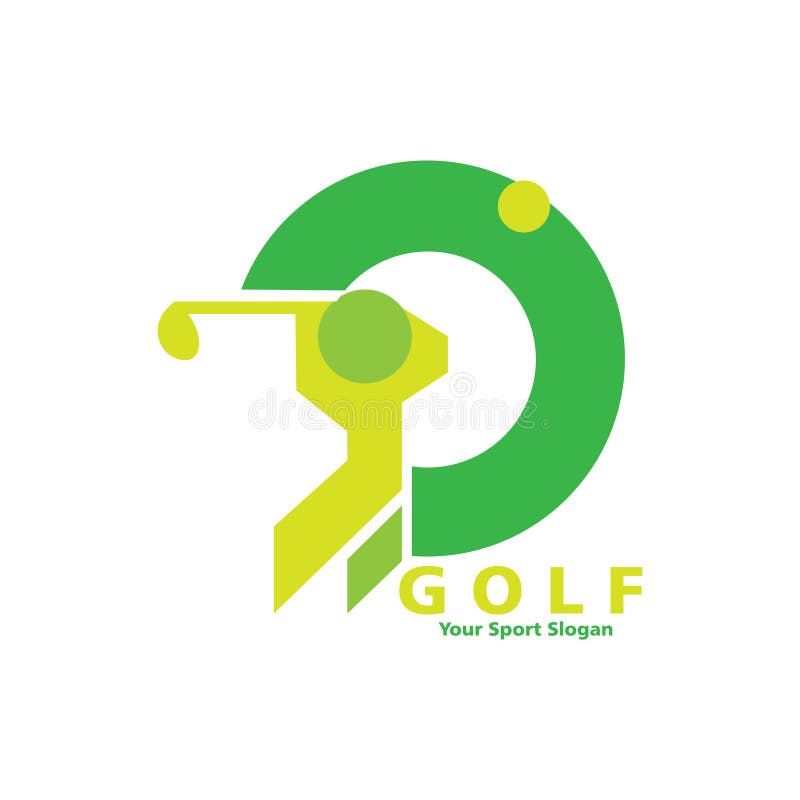 Golflogodesign royaltyfri illustrationer Golflogodesign royaltyfri illustrationer