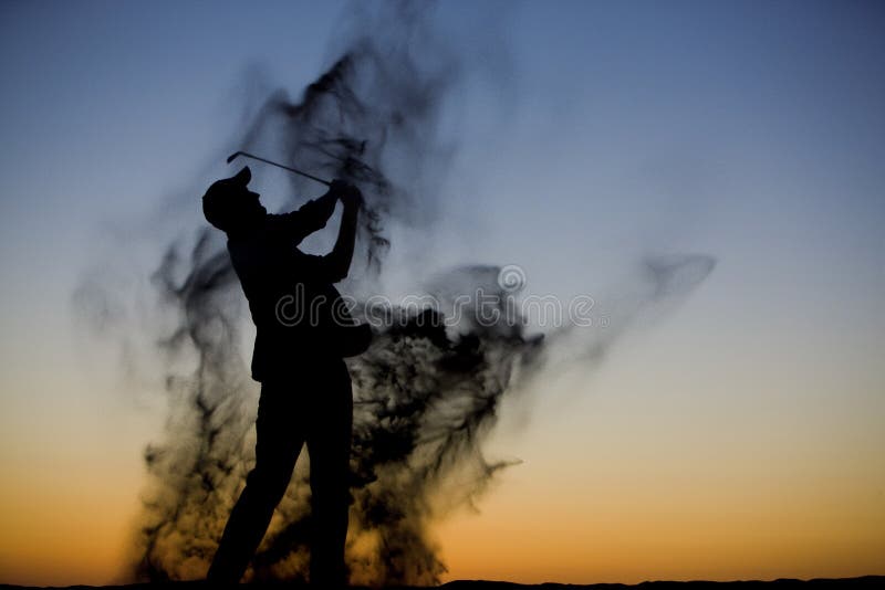 golfowa sylwetka obraz stock golfowa sylwetka obraz stock