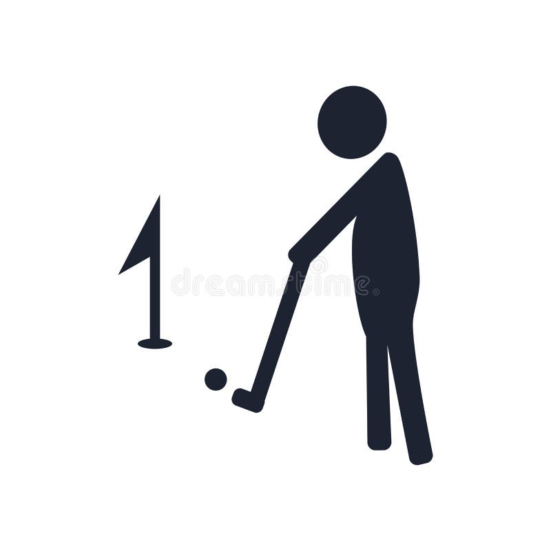 Golfowy ikona wektoru znak i symbol odizolowywający na białym tle, G royalty ilustracja Golfowy ikona wektoru znak i symbol odizolowywający na białym tle, G royalty ilustracja