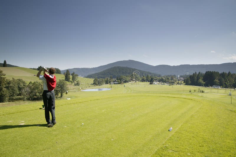 Golfspeler stock foto Golfspeler stock foto