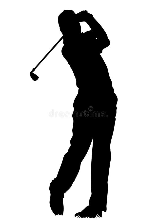 Golfspeler - geïsoleerdee mens royalty-vrije illustratie Golfspeler - geïsoleerdee mens royalty-vrije illustratie