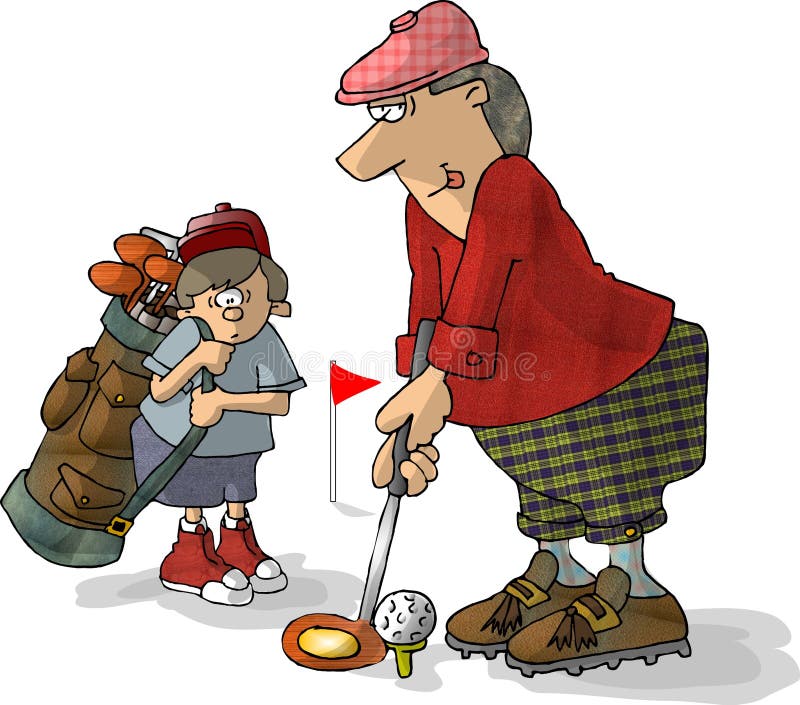 Download Golfspieler U. Transportgestell Stock Abbildung - Illustration von stimmung, männer: 47967