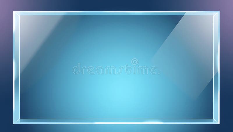 Golire Cadru Din Sticlă Pe Fond Albastru royalty free illustration
