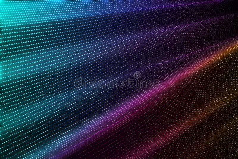 Golven van multicolored vierkantjes van verschillende grootte. abstracte achtergrond vector illustratie