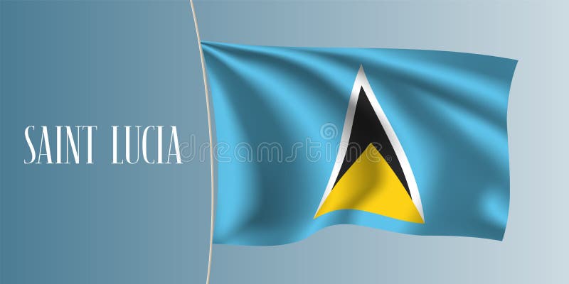 Golvende de vlag vectorillustratie van heilige Lucia royalty-vrije illustratie Golvende de vlag vectorillustratie van heilige Lucia royalty-vrije illustratie