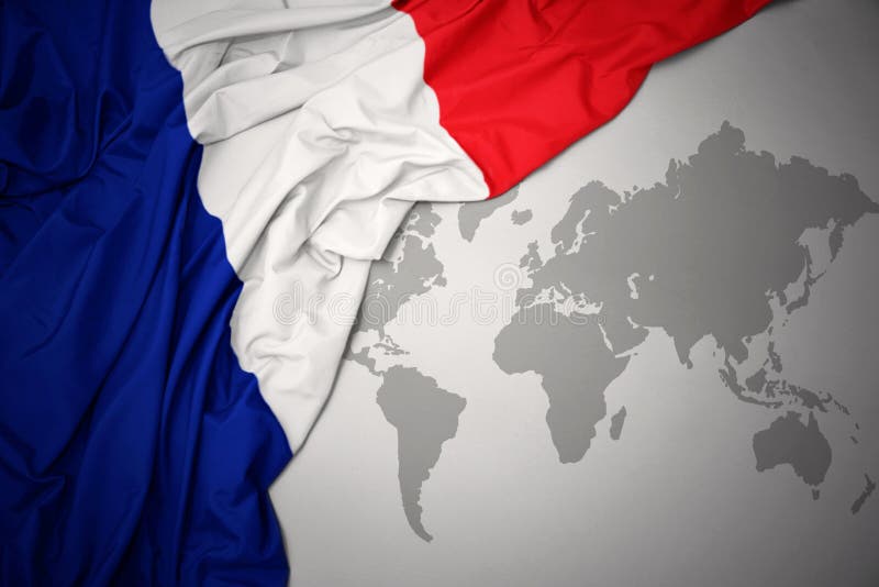 Golvende nationale vlag van Frankrijk