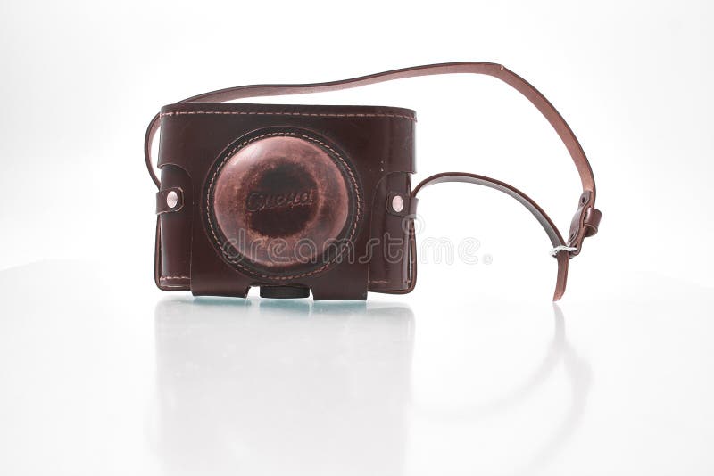 Gomel, Belarus - FEBRUARY 22, 2018: Film camera 35 mm of the 1950s manufactured by SMENA. royalty free stock photo Gomel, Belarus - FEBRUARY 22, 2018: Film camera 35 mm of the 1950s manufactured by SMENA. royalty free stock photo