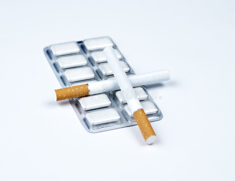 Gomma E Tabacco Del Nicotina Fotografia Stock Immagine Di