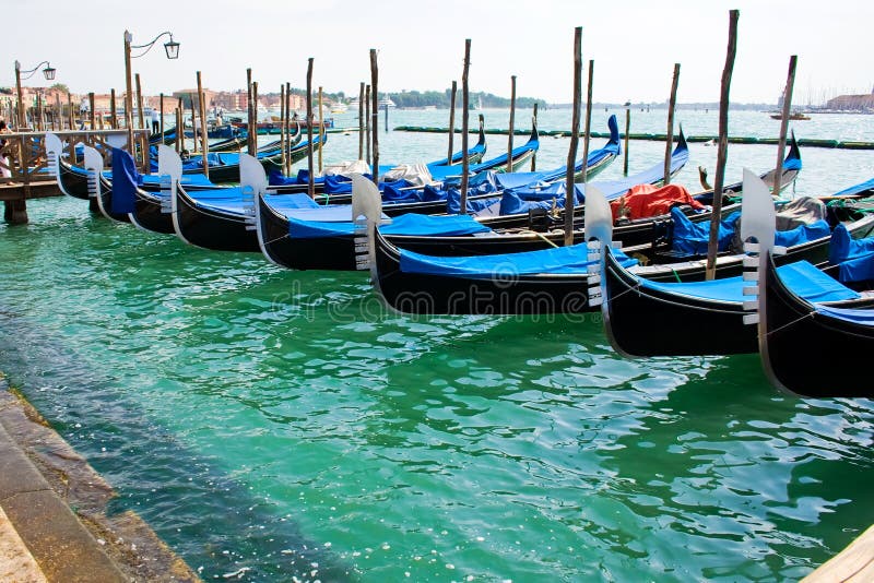 Gondola boats in Venice