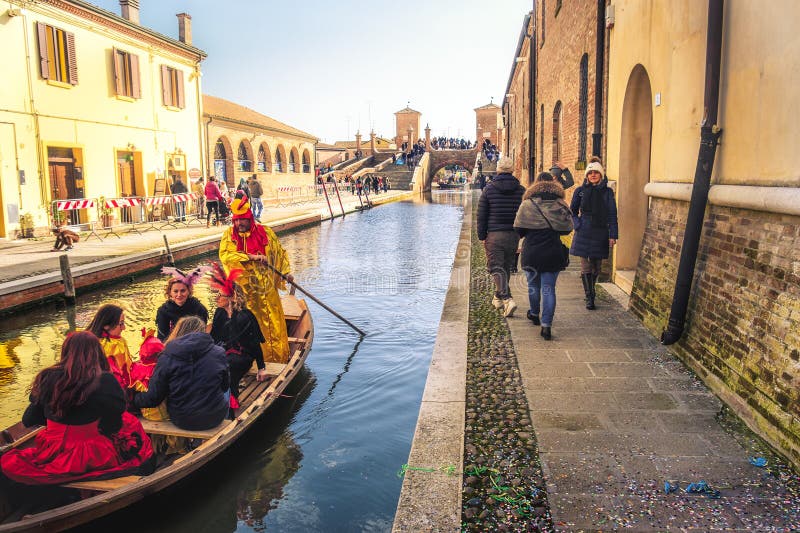Gondola canal carnival of comacchio little venice Ferrara Italy Emilia Romagna royalty free stock image Gondola canal carnival of comacchio little venice Ferrara Italy Emilia Romagna royalty free stock image