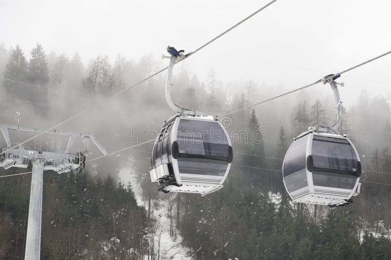 Gondola In Italian Dolomites Picture. Image 8540411