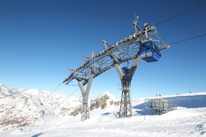 Gondola lift stock photo. Image of hill, alps, cableway 63115838