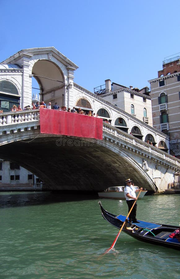 Gondola under Rialto Bridge – Venice, Italy