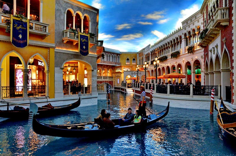 Gondola at Venetian editorial stock image. Image of 