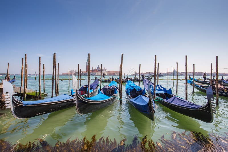 Gondola the Rowing Boat in Venice, Italy Stock Image Image