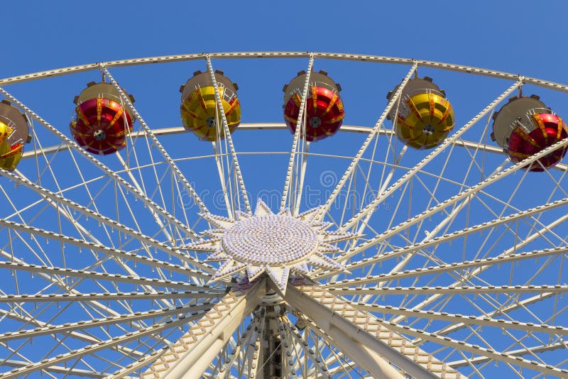 Gondolas on a Ferris Wheel stock photo. Image of ferris 16727230