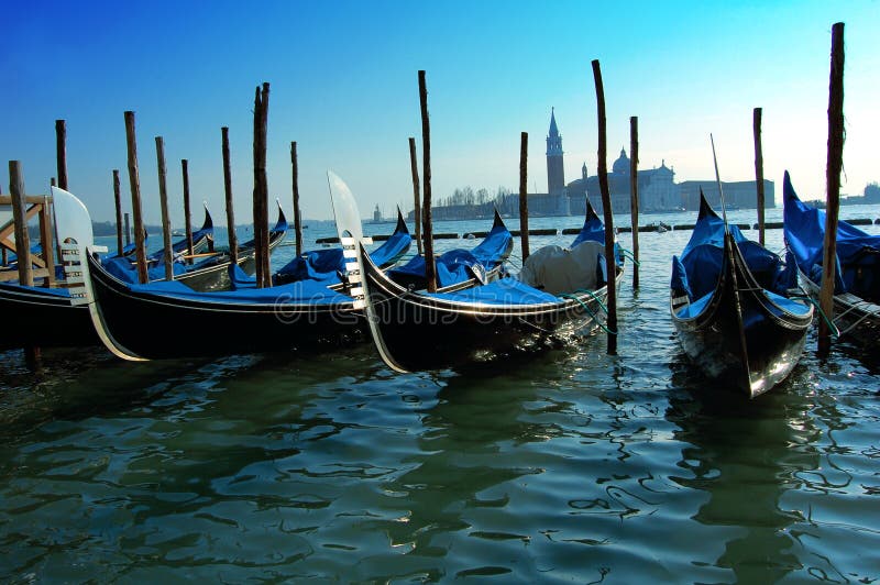 Gondolas in Venice