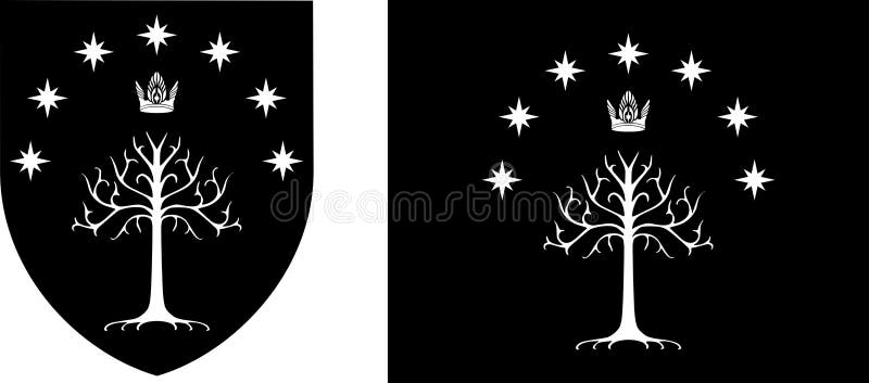 Gondor - Coat Of Arm Stock Vector. Illustration Of Banner - 236360053
