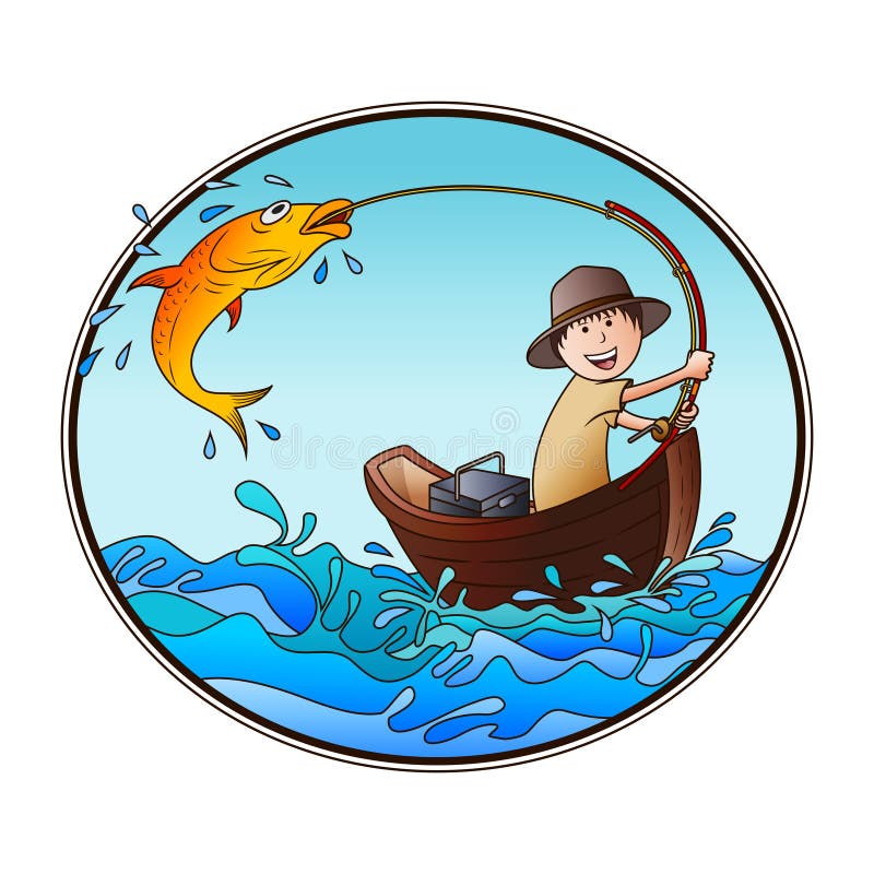 Boy Catching Fish Stock Illustrations – 237 Boy Catching Fish